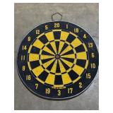double-sided dartboard w/ a baseball game