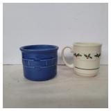 Longaberger pottery small crock 3in tall and