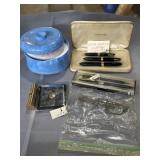 Sheaffer & Centennial pens sets, powder box,