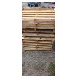 Stack of 10 wooden pallets