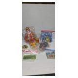 Bike plates , burger king doll, smurffs bike