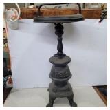 Potbelly stove ashtray stand missing glass