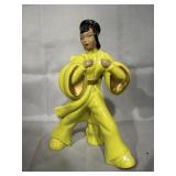 13' ceramic figurine 'Chartreuse Dancer'