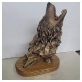 Signed Wolf sculpture 'primal song' 1208/10,000
