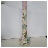 Hand painted bud vase 18in tall