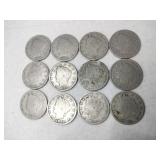 12 V nickels mixed years