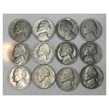 12 nickels 1930s-1960s