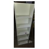 White 5 shelf book case 15x9x52
