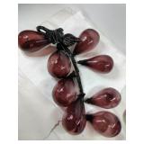 Hand blown art glass purple grape cluster