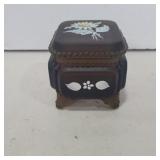Westmoreland hand painted trinket box 2.5in tall