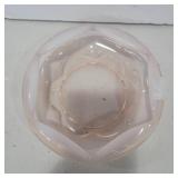 Pink opalescent bowl 6in diameter 1.5in tall