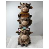 Solar welcome Cow  statue 12 in