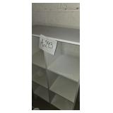 White 6 cubbies storage shelf 24x12x36in