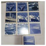 10 Holland America line cermanic coasters 3 3/4in