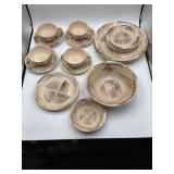 Vernonware Barkwood dinnerware California USA