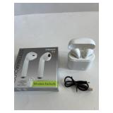 New Bluetooth wireless earbuds with charging case