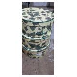3 matching leaf pattern hat boxes