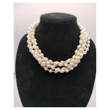 6 strand faux Pearl necklace