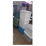 Plastic totes with lids , assortment of sizes