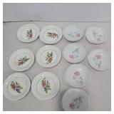 12 small porcelain plates
