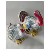 Ceramic turkey salt and pepper shakers