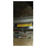 Metal craftsman tool box with contents