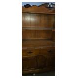 Maple finished , 2 pc hutch with storage