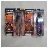 (2) 2021 planet of apes figures Cornelius and