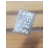 1 Gram Of. .999 Fine SilverValcambi Bar