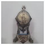 Signed ruffony metal holy water font 6in