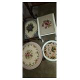 4 small wooden foot stools