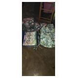 Assortment of seat cushions
