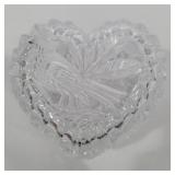 Hofbauer brydes trinket crystal dish 3in tall 4in