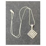 Silver snake chain pendant Marked 925.  .160oz