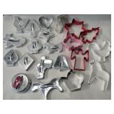 Vintage metal cookie cutters