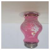 Fenton hand painted cranberry glass sugar shaker