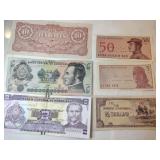 Foreign paper currency