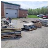 Assorted gondola shelving and other shelving