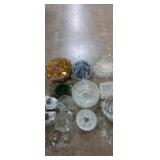 3- Carnival glass bowls Sunday cups, candy dishes