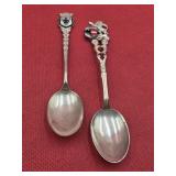 2 German Silver Spoons marked 800  22.41 grams
