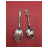 2 Sterling Spoons 18.54  grams