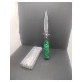 Green Pearl Handle Stiletto Made By Milano Very