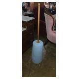 Wooden butter churn painted blue