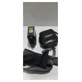 Vivitar auto flash with camera strap and case