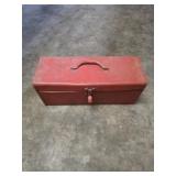 Metal toolbox with tools