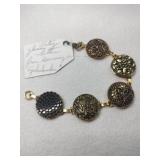 Vintage gold tone glass buttons from Germany