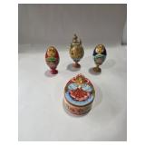 Russian Egg Art with Trinket Box