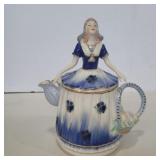Limoges Dutch milkmaid teapot 8.5in tall