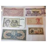 Foreign paper currency