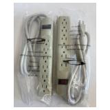 2-6 outlets power strip new